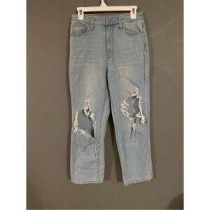 Universal Thread Ripped Distressed Straight Jeans Size 4/27